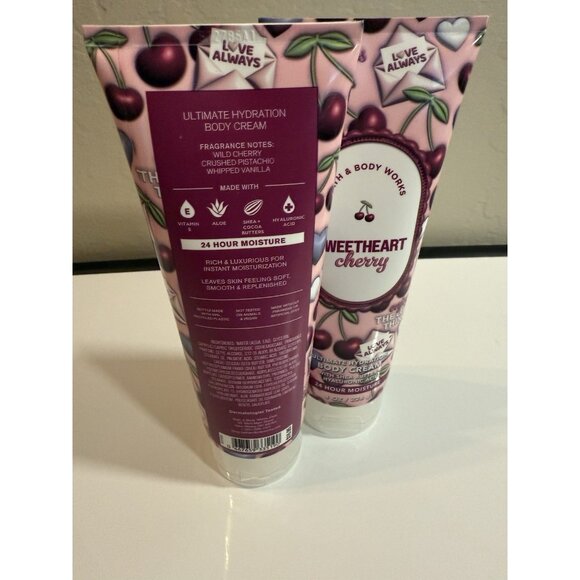 SWEETHEART CHERRY ~ 2PK ~ BODY CREAM ~ Bath & Body Works ~ SHIPS FREE! NEW - Picture 3 of 4